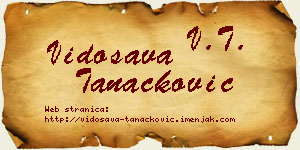 Vidosava Tanacković vizit kartica